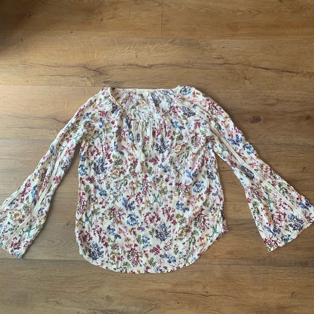LOVESTITCH Floral Women's Top - Multicolor long wide sleeve size S